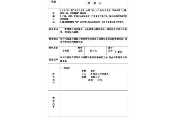 窃读记教案