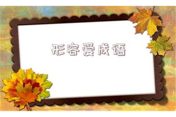形容爱的成语