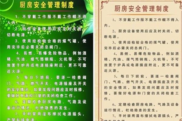 厨房安全管理制度