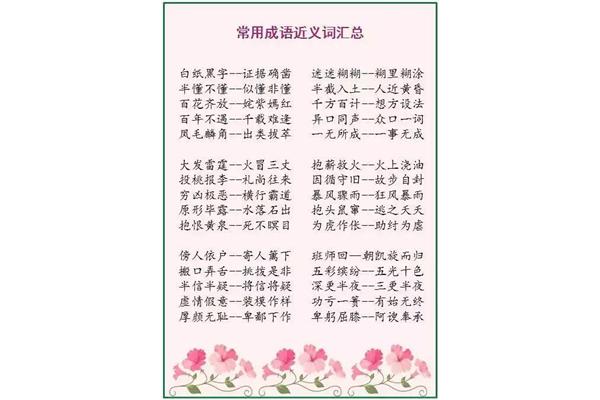 全面近义词
