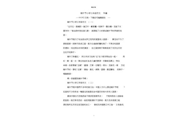 描写端午节的作文