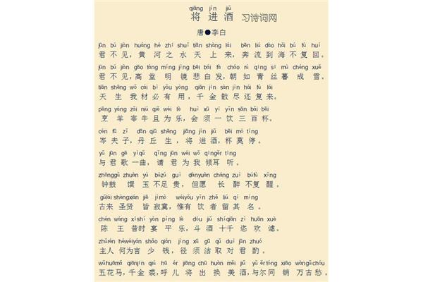 将进酒原文