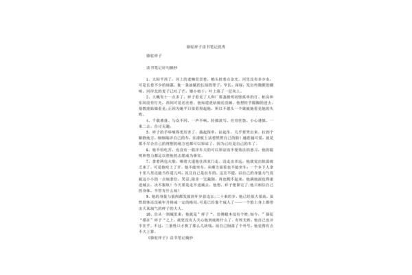 骆驼祥子读书感悟