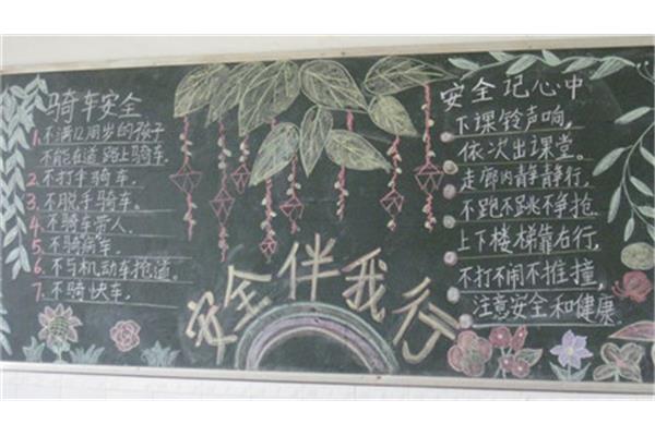 安全伴我行黑板报