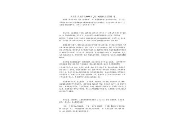 底线作文800字
