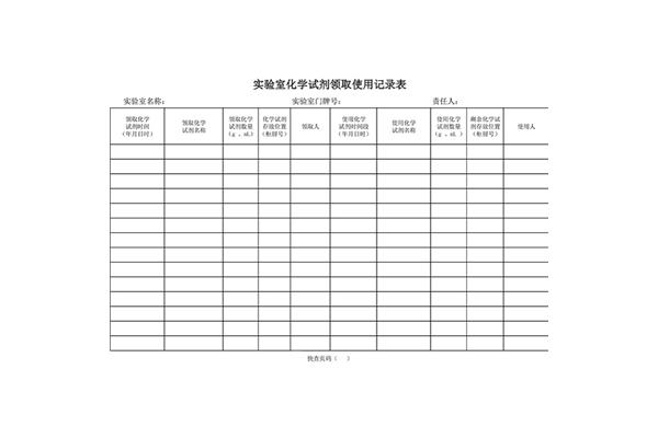 实验记录本模板