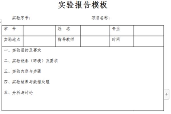 实验记录本模板