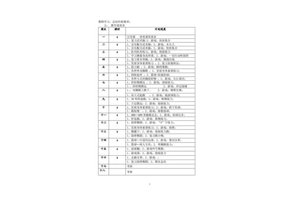 小学体育工作计划