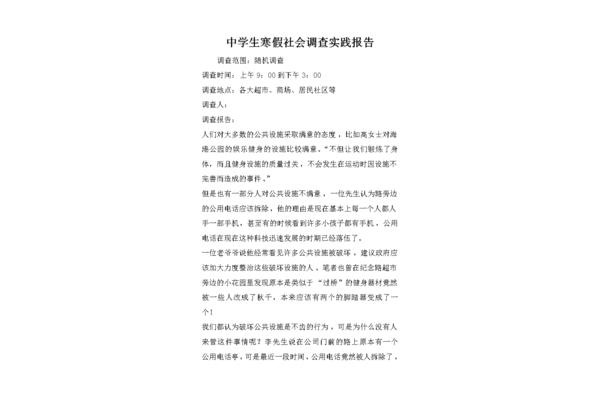 社会调研报告