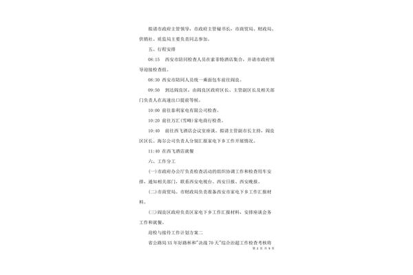 迎检工作方案