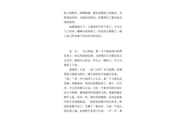 暴雨的作文