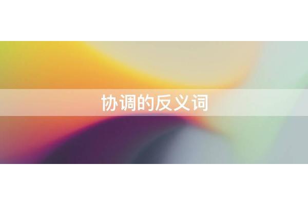 协调反义词