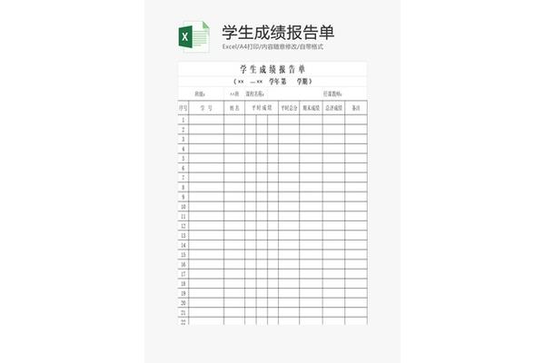 成绩报告单