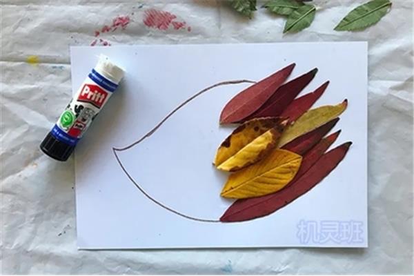 树叶画的简单做法