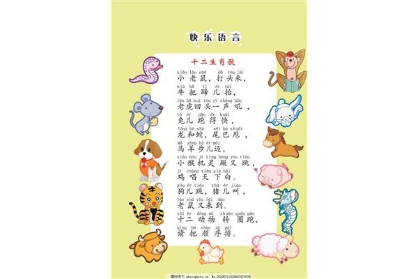 12生肖顺口溜