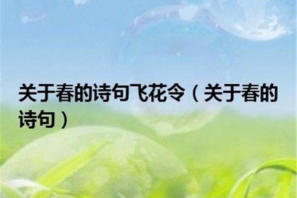 飞花令诗句大全
