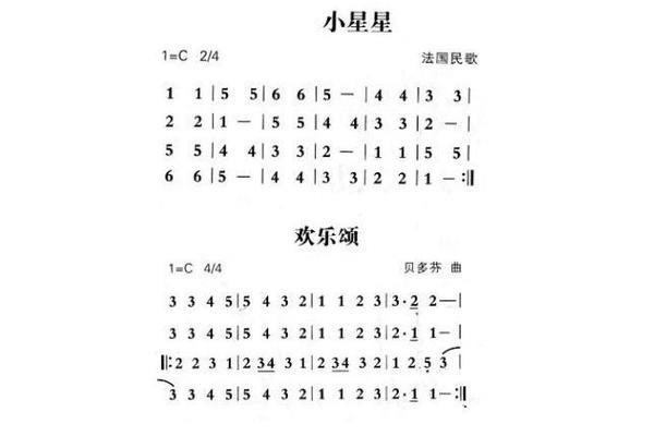 小星星曲谱简谱