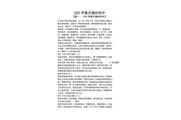 美段100字
