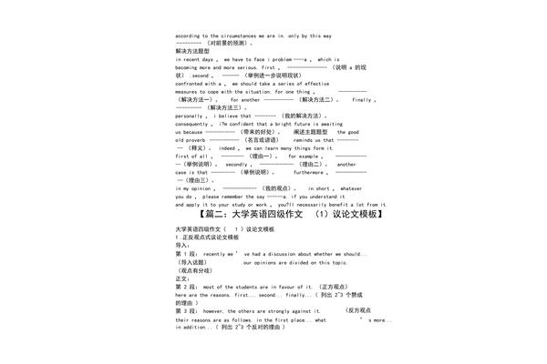 英语议论文结构