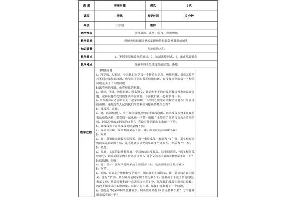 优秀教案模板
