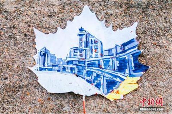 简单好看的树叶画