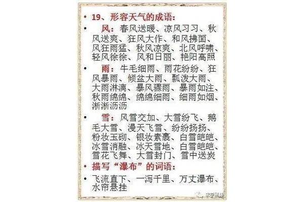 天气的四字成语
