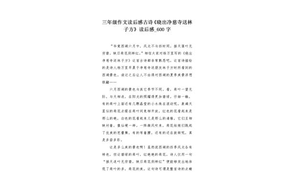 古诗读后感