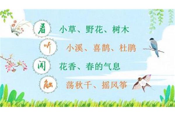 找春天板书设计