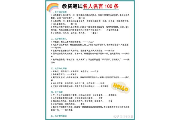 名人名言100条
