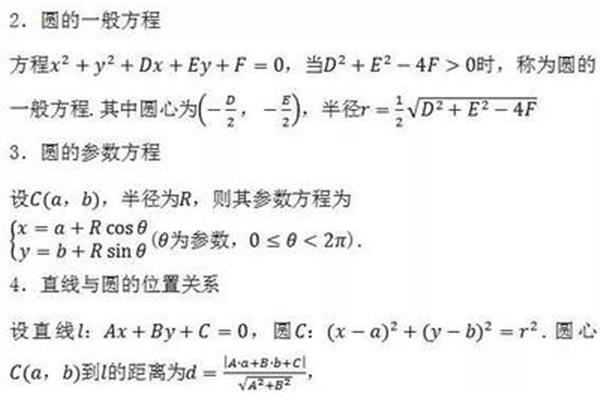 圆的方程公式