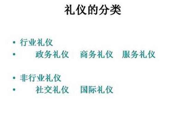 礼仪的分类