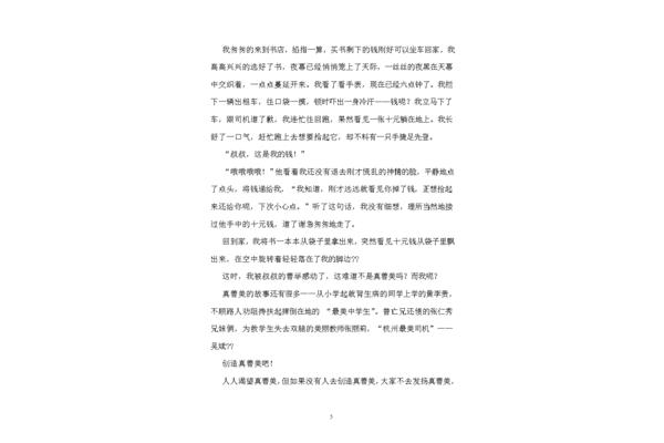 真善美作文