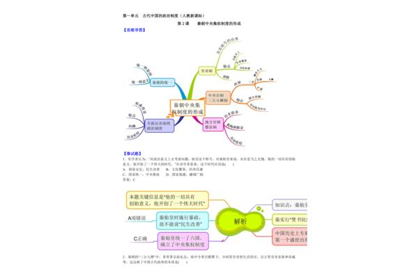 秦朝思维导图