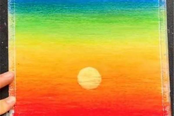 蜡笔风景画