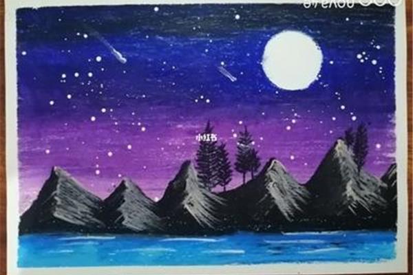 蜡笔风景画