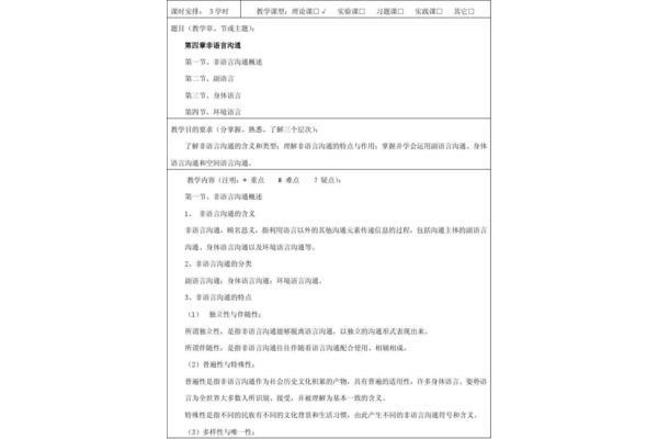 非语言沟通的特点