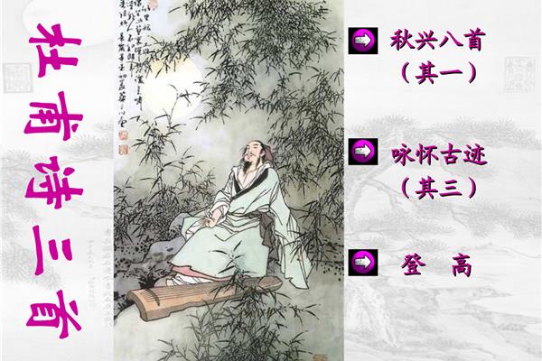 咏怀古迹其一杜甫