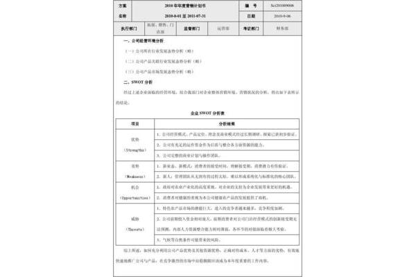 年度计划书