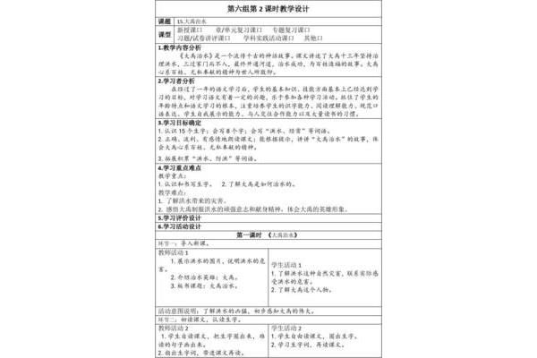 大禹治水教案