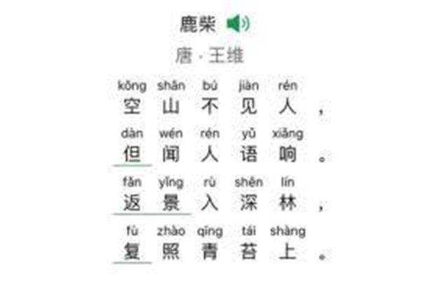 鹿柴唐王维