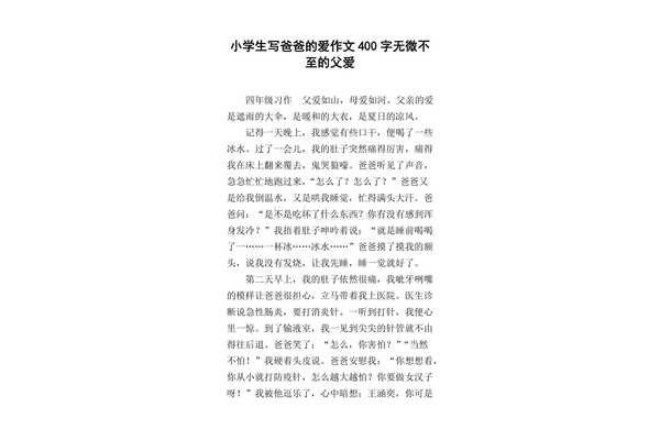 爸爸的爱作文