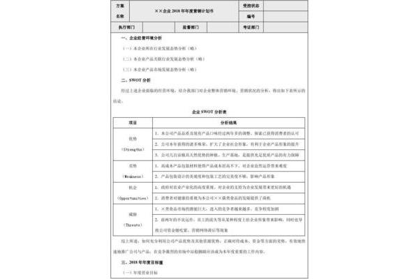 年度计划书
