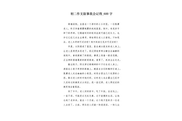 我作文600字