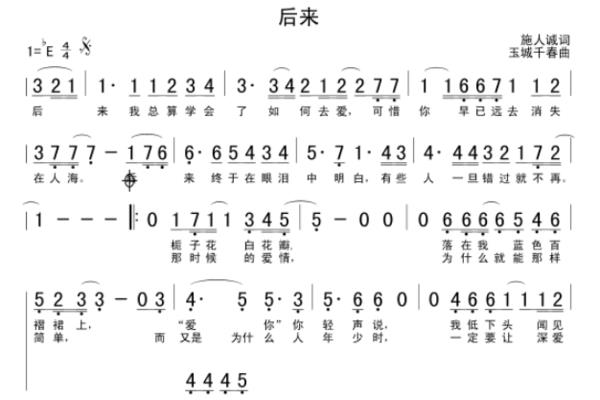 刘若英后来歌词