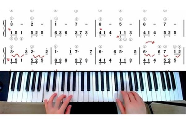 卡农钢琴曲简谱