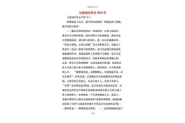 有你同行作文
