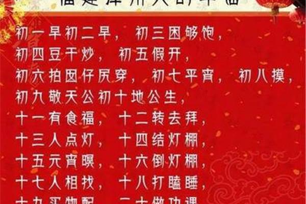 新年顺口溜