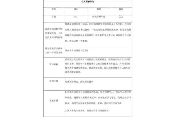小学数学研修计划