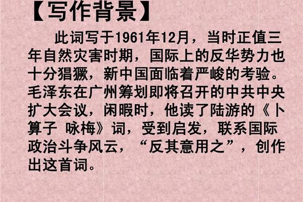 卜算子咏梅翻译