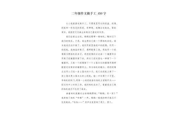 做手工作文二年级